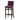 Avon bar chair with a dark walnut stain and purple fabric