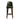 Green bar stool with wooden legs on a white background