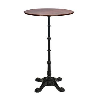 Metal Verona dining table with walnut laminate table top
