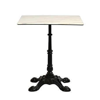 Metal Verona dining table with marble laminate table top