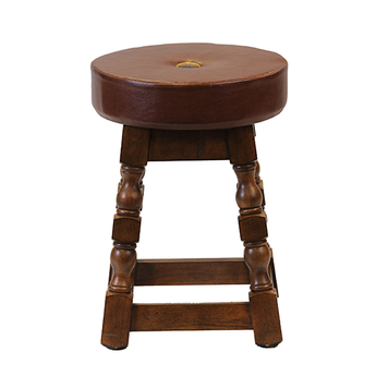 Traditional Low Stool with Button