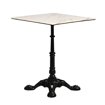 Metal Verona dining table with marble laminate table top