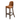 Brown bar stool with wooden legs on a white background