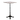 Metal Verona poseur table with a toscano laminate table top