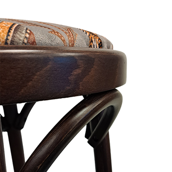 Bentwood Bar Stool with Padded Seat