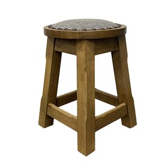 Button Top Low Stool Padded with Studs