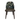 Chair with dark brown seat and floral-patterned backrest on a white background