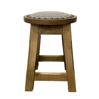 Button Top Low Stool Padded with Studs