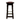 Wooden bar stool with a red cushioned seat on a white background