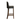 Bar stool with gray upholstered seat and wooden legs on a white background