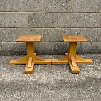 Boston Coffee Table Bases in Soft Oak