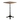 Metal Verona poseur table with weathered oak wooden table top