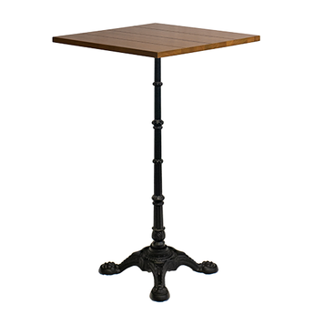 Metal Verona poseur table with weathered oak wooden table top