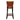Brown leather bar stool on a white background