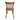 Wooden chair with slatted backrest on a white background