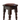 Wooden stool with a cushioned seat on a white background