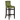 Avon bar chair with a dark walnut stain and fluted green velvet fabric