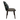Chair with floral-patterned backrest and brown seat on a white background