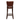 Brown leather bar stool on a white background