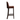 Brown leather bar stool on a white background