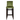 Avon bar chair with a dark walnut stain and fluted green velvet fabric