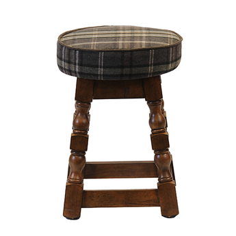 Traditional Low Stool with Piping