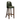 Green bar stool with wooden legs on a white background
