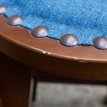 Button Low Bar Stool with Studs
