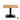 A square coffee table with a solid wood top and a metal base with a dark finish.