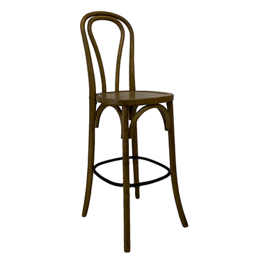 Bentwood Bistro bar chair with a wooden seat