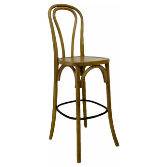 Bistro Bar Chair with Wooden Seat