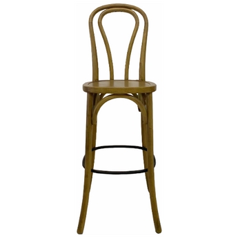 Bistro Bar Chair with Wooden Seat