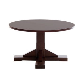 Dark brown round coffee table