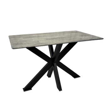 Cross Base Rectangle Dining Table with Laminate Top