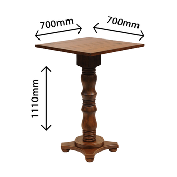 Pedestal Poseur Square Table