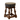 Traditional Low Stool with Piping