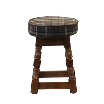 Traditional Low Stool with Piping