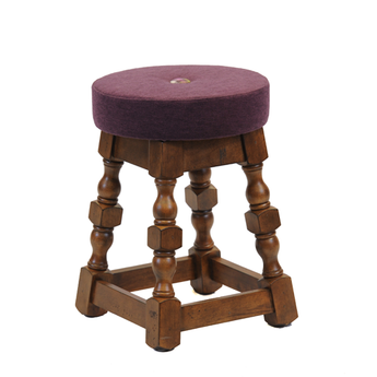 Traditional Low Stool with Button